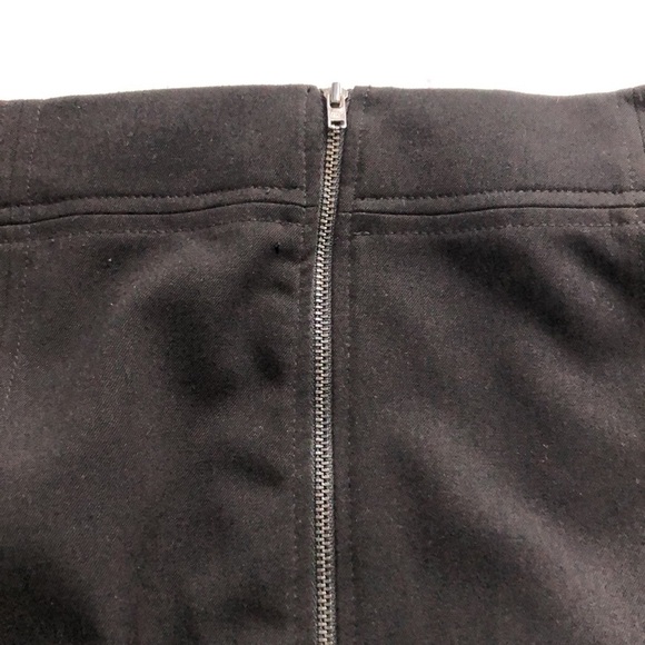 Zara TRF Double Zip Up Black Pencil Mini Skirt Size 8 - Picture 12 of 14